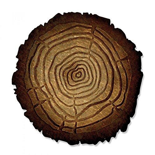 Sizzix 662429 Tree Rings by Tim Holtz with Texture Fades Bigz Die, Multicolor