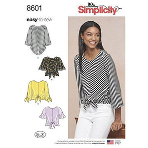 Simplicity Pattern 8601 Misses' Pullover Tops SIZE 6-14 SEWING PATTERN