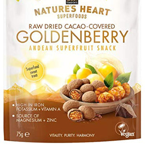 NATURES HEART Cacao Covered Goldenberry 75g (PACK OF 5)