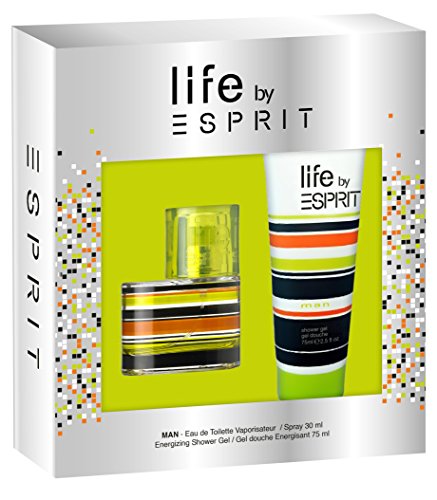 ESPRIT Gift Set Life 105 ml Men Eau de Toilette 30ml + Shower Gel 75 ml Pack of 1)