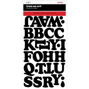 SEI 1-1/2-Inch Chunky Letter Iron on Transfer, Black, 2 Sheet