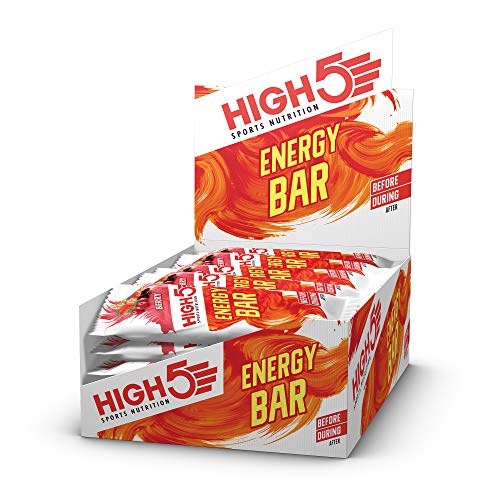 HIGH5 Energy Bar Real Fruits Soft Bar No Artificial Sweeteners Vegan Friendly (Berry) (25 x 55g Bars)