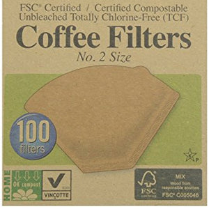 Pack of 1 x If You Care #2 Cone Coffee Filters - Brown - 100 Count