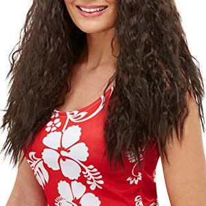 Smiffys 52031 Hawaiian Wig, Women, Brown