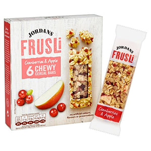 Jordans Frusli Cranberry and Apple Cereal Bars, 6 x 30g