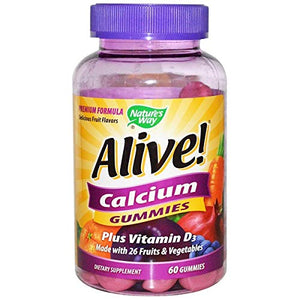 Nature's Way, Alive! Calcium Soft Jells 60 Gummies