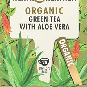 Heath & Heather Organic Green Tea with Aloe Vera Tea 20 Teabags