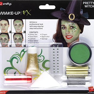 Smiffys 44410 Pretty Witch Face Paints/Gem/Tattoo Make-Up Kit (One Size)