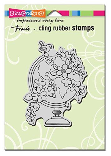 Stampendous Cling Rubber Stamp Blooming Globe