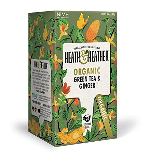 Heath & Heather Organic Green Tea & Ginger (Pack of 6)