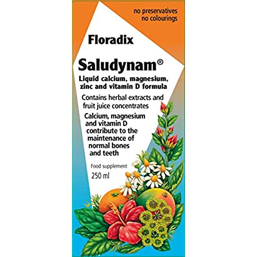 Floradix Saludynam Liquid Calcium/ Magnesium/ Zinc and Vitamin D Formula 250ml
