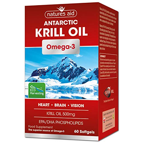 Natures Aid 500mg Krill Oil Capsules - Pack of 60 Capsules