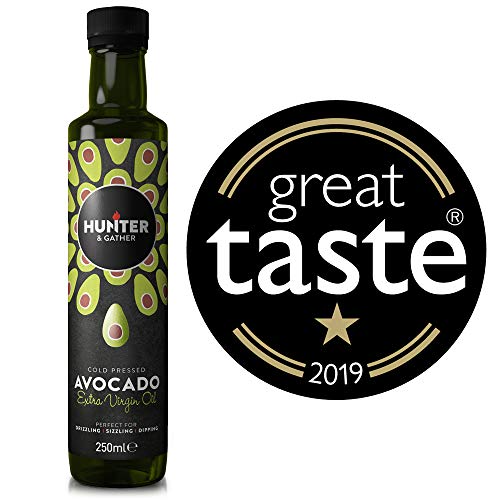 Hunter & Gather Extra Virgin Avocado Oil 250ml - Cold Pressed, Unrefined and Bottled in The UK
