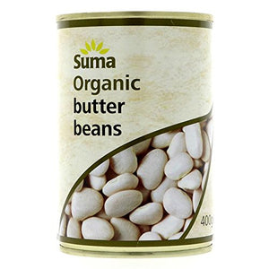 Suma Organic Butter Beans (400g) - x 2 *Twin DEAL Pack*