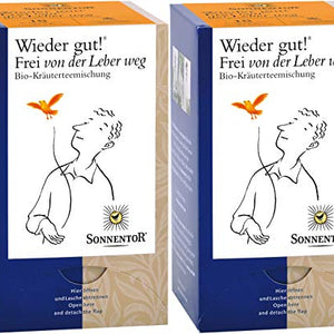 Sonnentor Liberate Your Liver Tea 1.5 g (Pack of 2, Total of 36 Double Chamber Bags)