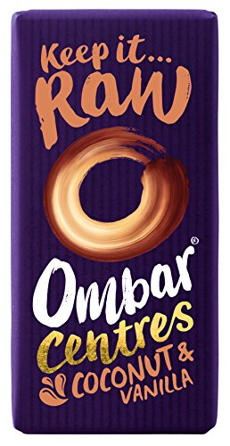 Ombar Centres Coconut & Vanilla Dairy Free Chocolate Bar, 35g (Pack of 10)