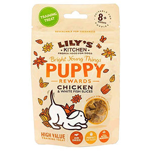 Lilys Kitchen Puppy Rewards.Chicken & White Fish slices training treats 60g (60g x 1)
