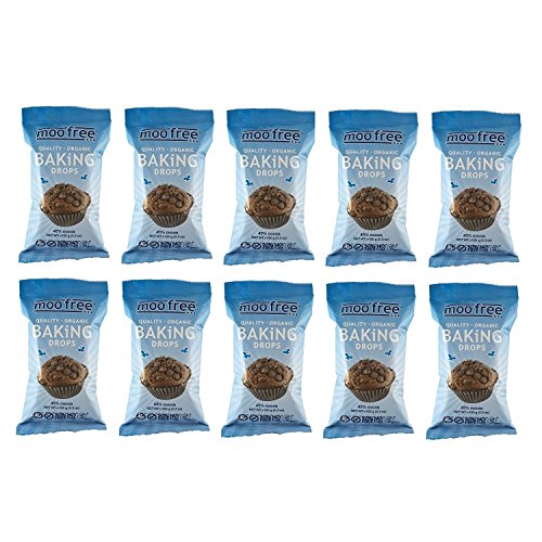 Organic Dairy Free Baking Drops - Milk Chocolate Tasting - Moo Free 150g (Pack of 10)
