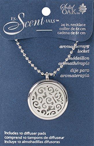 Solid Oak Es-Scent-Ials Locket Rnd W/Abstract Dsgn Ialslocktrndw/Abstrct