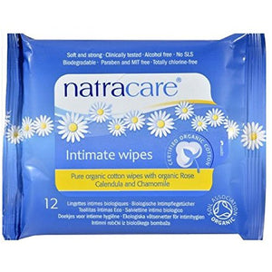 Org Cotton Intimate Wipes (12's) Bulk Pack x 6 Super Savings