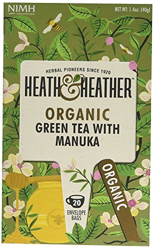 Heath & Heather Organic Green Tea & Manuka 20bags (6 pack)