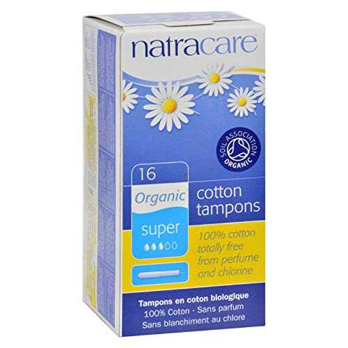 Natracare Organic Cotton Tampons, Super with Applicator 16 ea (Pack of 3)