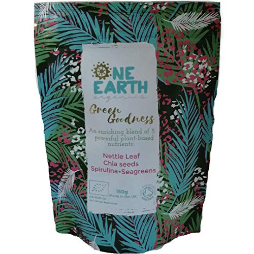 One Earth Organics Green Goodness Superfood Blend Powder | 150 g | 30 servings | Organic Supergreens blend