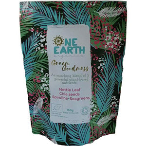 One Earth Organics Green Goodness Superfood Blend Powder | 150 g | 30 servings | Organic Supergreens blend