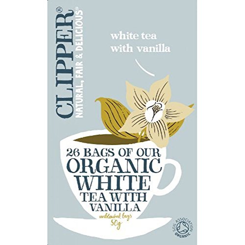 Clipper White Tea & Vanilla - Organic 25 Bags (Pack of 2)