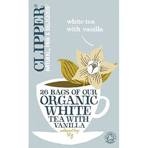 Clipper White Tea & Vanilla - Organic 25 Bags (Pack of 2)