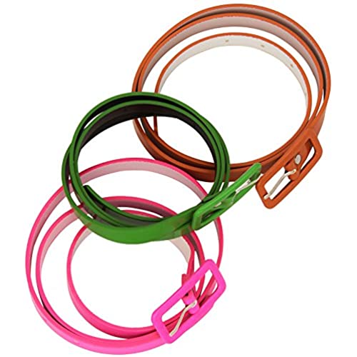 Smiffys 80's Style Neon Belts - Multi-Pack