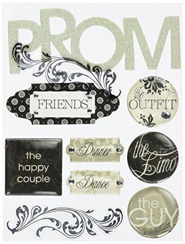 Soft Spoken Themed Embellishments, Black & White Prom