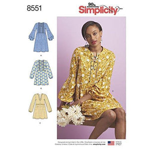 Simplicity Pattern 8551 Misses' Dress or Tunic Size 12-20 Sewing Pattern