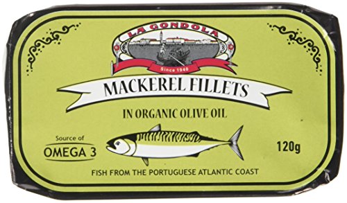 La Gondola Mackerel Fillets in Organic Olive Oil 120 g (Pack of 5)