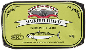 La Gondola Mackerel Fillets in Organic Olive Oil 120 g (Pack of 5)