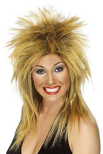 Smiffy's Two Tone Rock Diva Wig (Ginger/ Black)