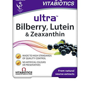 Vitabiotics Ultra Bilberry, Lutein and Zeaxanthin - 30 Tablets