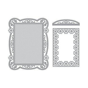 Spellbinders Shapeabilities Tallulah Frill Layering Frame Small Chantilly Paper Lace Etched/Wafer Thin Dies