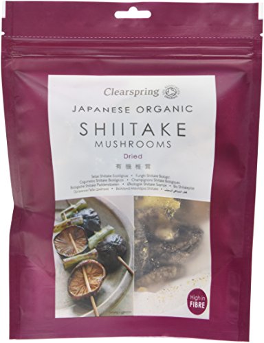 Clearspring Organic Japanese Shiitake Dried Mushrooms, 40g (Pack of 2)