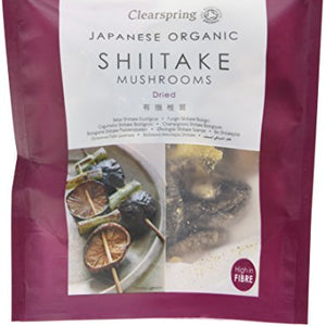 Clearspring Organic Japanese Shiitake Dried Mushrooms, 40g (Pack of 2)