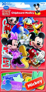 Sandylion Mickey and Friends Chipboard Medley Sticker with Glitter