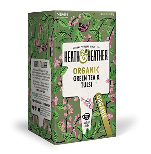 Heath & Heather Organic Green Tea & Tulsi (Pack of 3)