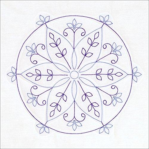 Stamped White Quilt Blocks 18"X18" 6/Pkg-Simple Mandala