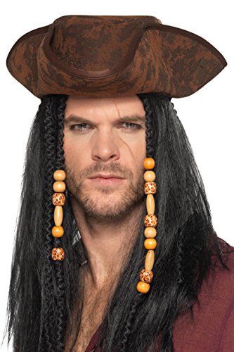 Smiffy's 49125 Pirate Hat, Unisex-Adult, Brown, One Size