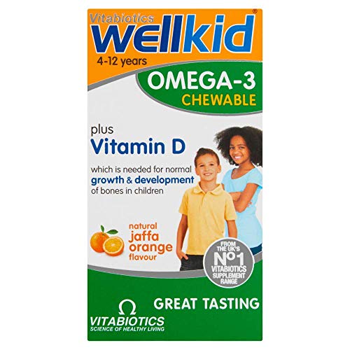 Vitabiotics Wellkid Soft Burst Orange Flavour Chewable Capsules, 60-Count