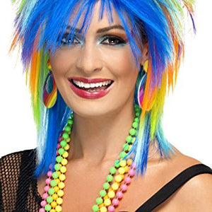 Smiffys 80's Rainbow Punk Wig - Multi-Colour