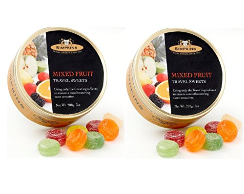 Simpkins Mixed Fruits Travel Sweets 2 X 200g Tin