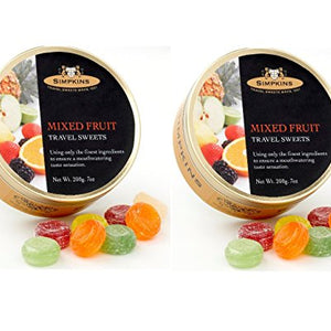Simpkins Mixed Fruits Travel Sweets 2 X 200g Tin