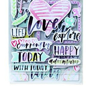 Project Life Chipboard Stickers 45/pkg - Inspire Edition