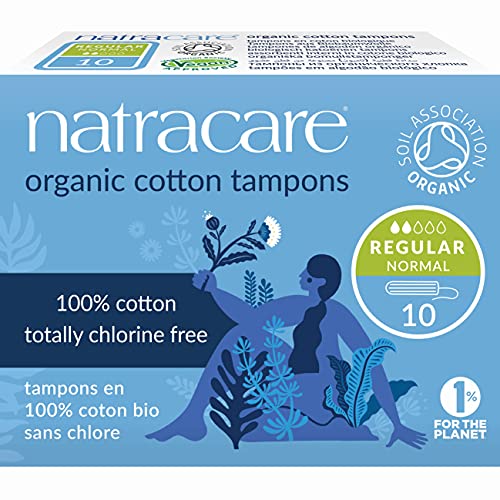 Natracare Organic Cotton Non Applicator Tampons Regular 10 Per Pack